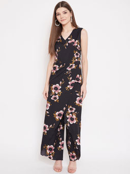 Uptownie - Women Crepe Printed Relaxed Fit Ankle Length Jumpsuit