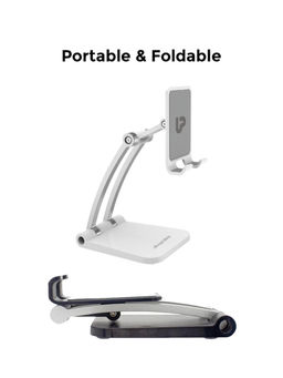 UltraProlink - UM1030 Table Top Phone Stand for Tablets & Smartphones + FREE Cable Clips Organizer
