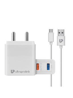 UltraProlink - UM1033C Boost17 Dual USB 3.4A Wall Charger/Travel Charger With 1m Type C Cable 17W