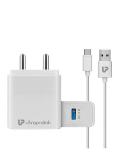 UltraProlink - UM1034 BOOST Quick Charger 3.0 Wall Charger/Travel Charger With 1m Type C Cable 18W
