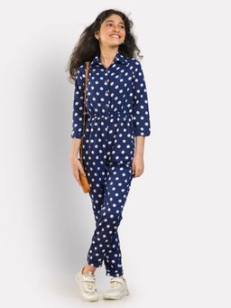 Uptownie - Blue Polka Dots Jumpsuit