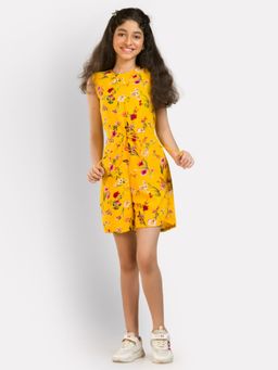 Uptownie - Girls Yellow Mini Jumpsuit
