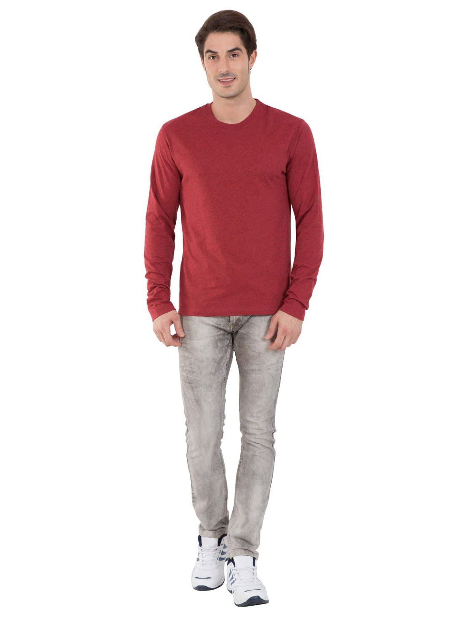 Jockey Red Melange Long Sleeve T-Shirt 