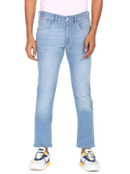 U.S. POLO ASSN. - Men Light Blue Brandon Slim Tapered Fit Whiskered Jeans