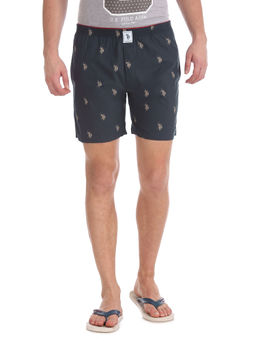 U.S. POLO ASSN. - Regular Fit Navy Blue Printed Boxers