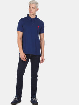 U.S. POLO ASSN. - Brand Embroidered Pique Polo Shirt