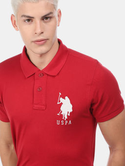 U.S. POLO ASSN. - Slim Fit Embroidered Applique Polo Shirt