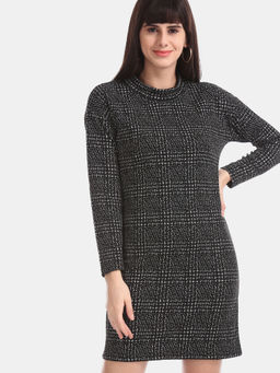 U.S. POLO ASSN. - Black Turtle Neck Sheath Dress