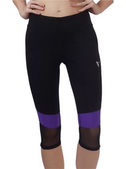 Veloz - Women's Multisport Wear - Sports Legging 3/4Th Length V Flex - Black