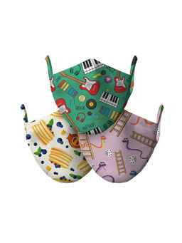 Whats Down - Vacation Binge - Reusable, Washable Face Masks - Pack of 3