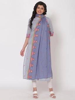 Rangriti - Blue Printed Dupatta