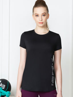 Van Heusen Woman Lingerie and Athleisure - Van Heusen Women Proactive Antibacterial & Round Neck T-Shirt - Black