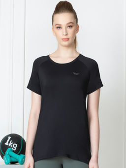 Van Heusen Woman Lingerie and Athleisure - Van Heusen Women Proactive Antibacterial & Round Neck T-Shirt - Black