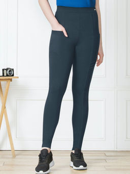 Van Heusen Woman Lingerie and Athleisure - Van Heusen Women Athleisure High Stretch & Functional Pocket Treggings - Granite