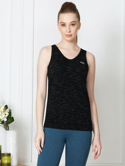Van Heusen Woman Lingerie and Athleisure - Van Heusen Women Proactive High Stretch & Sleeveless Yoga Tank Top - Black