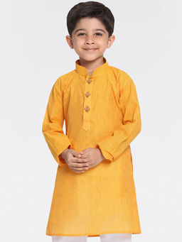 Vastramay - Boys' Handloom Mustard Kurta
