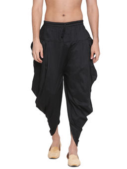 Vastramay - Men Black Silk Blend Dhoti