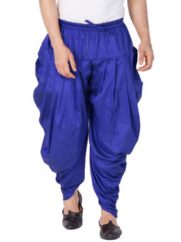 Vastramay - Blue Cotton Blend Dhoti