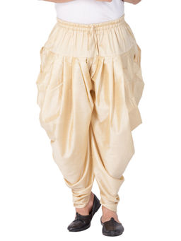 Vastramay - Gold Cotton Blend Dhoti