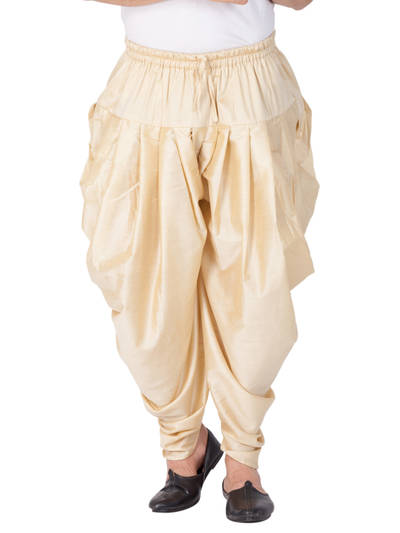 Gold Cotton Blend Dhoti