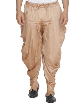 Vastramay - Gold Cotton Blend Dhoti