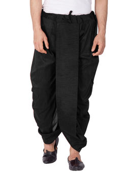 Vastramay - Black Silk Blend Dhoti
