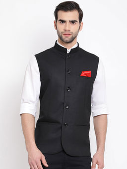 Vastramay - Black Nehru Jacket