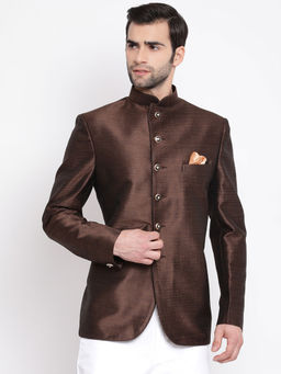 Vastramay - Brown Silk Blend Jodhpuri