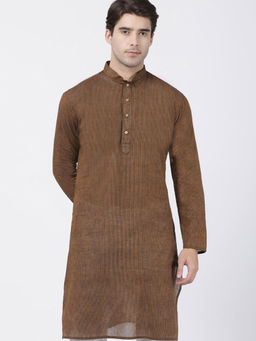 Vastramay - Brown Pure Cotton Kurta