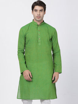 Vastramay - Green Pure Cotton Kurta