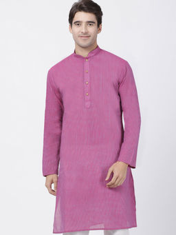 Vastramay - Purple Pure Cotton Kurta