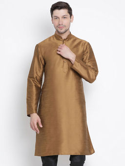 Vastramay - Brown Silk Blend Kurta
