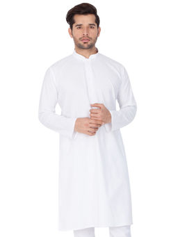 Vastramay - White Cotton Kurta