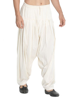 Vastramay - Men Beige Cotton Blend Pyjama