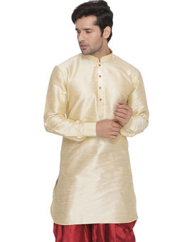 Vastramay - Gold Silk Blend Kurta