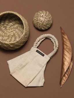 Vastramay - Solid Reusable Free Size Comfortable Off White Mask (Pack of 1)