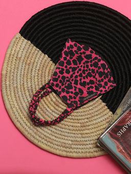 Vastramay - Animal Printed Reusable Free Size Comfortable Pink Mask (Pack of 1)