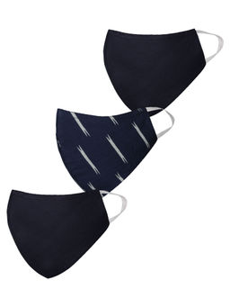 Vastramay - Self Design Reusable Anti-Pollution Comfortable Half Face Multi-Color Mask (Pack of 3)