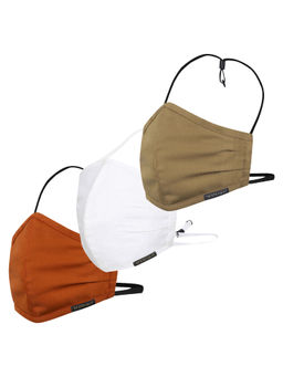 Vastramay - Solid Reusable Anti-Pollution Multi-Color Mask (Pack of 3)