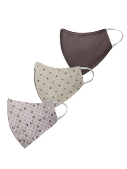 Vastramay - Self Design Reusable Anti-Pollution Comfortable Half Face Multi-Color Mask (Pack of 3)