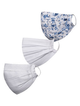 Vastramay - Self Design Reusable Anti-Pollution Comfortable Half Face Multi-Color Mask (Pack of 3)