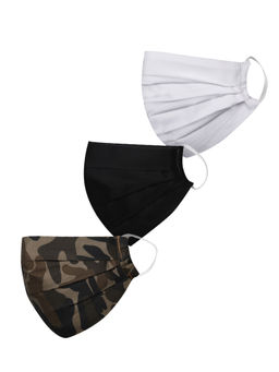 Vastramay - Self Design Reusable Anti-Pollution Comfortable Half Face Multi-Color Mask (Pack of 3)