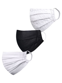 Vastramay - Solid Reusable Anti-Pollution Comfortable Half Face Multi-Color Mask (Pack of 3)