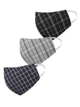 Vastramay - Self Design Reusable Anti-Pollution Comfortable Half Face Multi-Color Mask (Pack of 3)