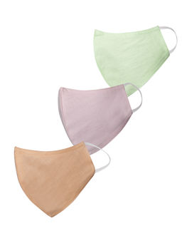 Vastramay - Self Design Reusable Anti-Pollution Comfortable Half Face Multi-Color Mask (Pack of 3)