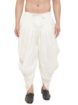 Vastramay - Men Cream Cowl Dhoti