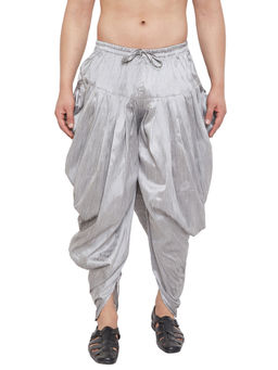 Vastramay - Men Grey Cowl Dhoti