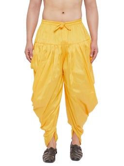 Vastramay - Men Yellow Cowl Dhoti