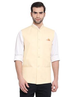 Vastramay - Men Cream Nehru Jacket