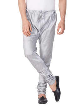 Vastramay - Men Grey Cotton Silk Pyjama